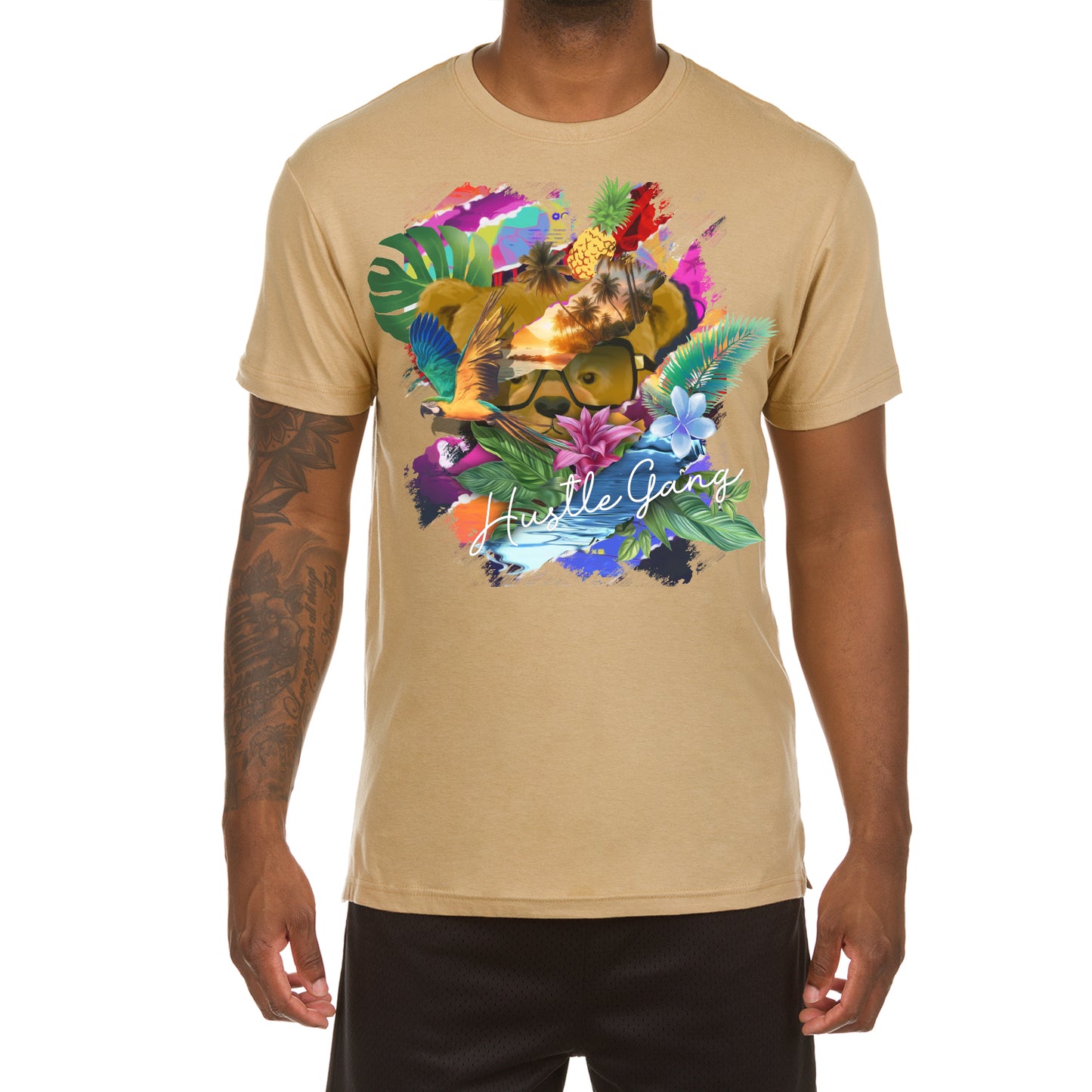 HG Bear Tropic Collage SS Tee